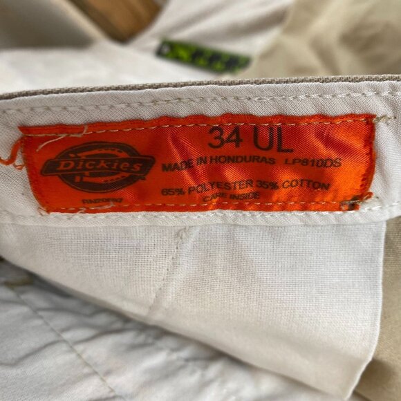 Dickies Mens Work Pants 34 Tan Blend Cotton/Polyester - Picture 6 of 13